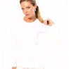 T-shirt femme manches longues stretch en coton élasthanne, 160 g/m²