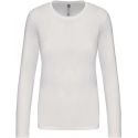 T-shirt femme manches longues en coton lavé aux enzymes, 180 g/m²