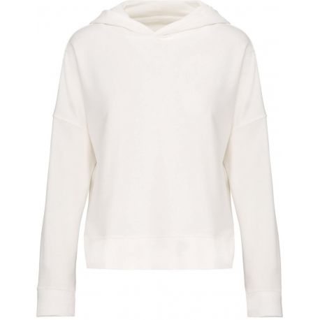 Sweat-shirt à capuche lounge pour femme en coton bio "No Label", 270 g/m²