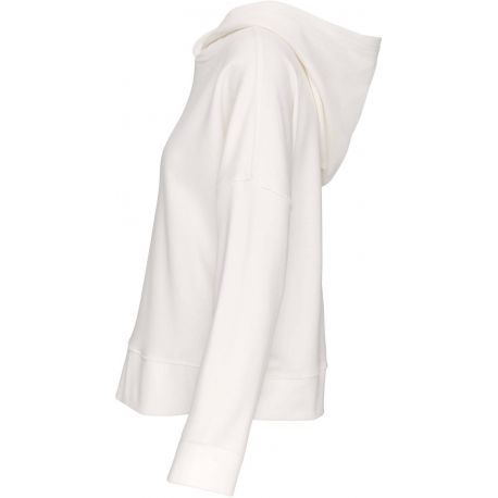 Sweat-shirt à capuche lounge pour femme en coton bio "No Label", 270 g/m²