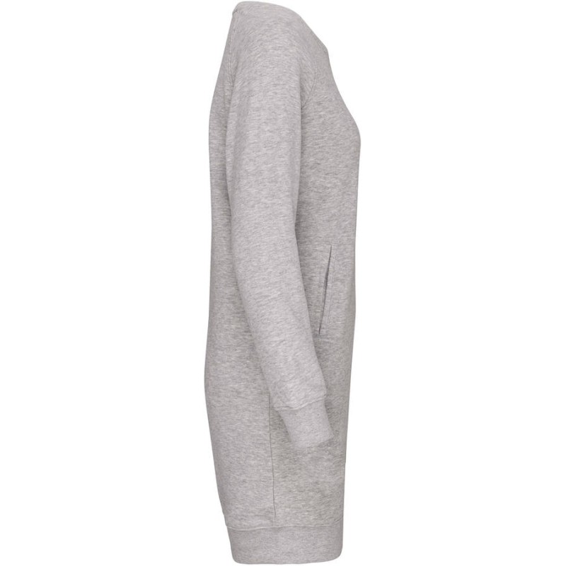 Sweat robe lounge pour femme en coton bio "No Label", 270 g/m²