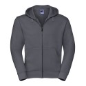 Sweat homme zippé à capuche doublée, accès MP3, 280 g/m²