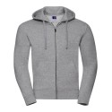 Sweat homme zippé à capuche doublée, accès MP3, 280 g/m²