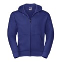 Sweat homme zippé à capuche doublée, accès MP3, 280 g/m²