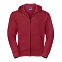 Sweat homme zippé à capuche doublée, accès MP3, 280 g/m²