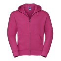 Sweat homme zippé à capuche doublée, accès MP3, 280 g/m²