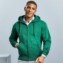 Sweat homme zippé à capuche doublée, accès MP3, 280 g/m²