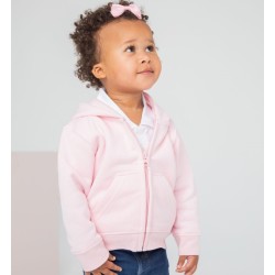 Sweat bébé à capuche zippé avec 2 poches latérales, 280 g/m²