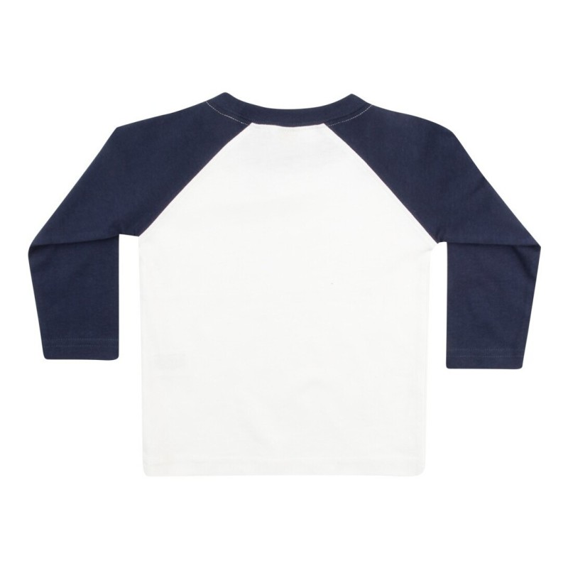 T-shirt baseball manches longues bébé bicolore en coton, 160 g/m²