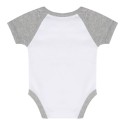 Body bébé baseball manches courtes à boutons-pression, 160 g/m²