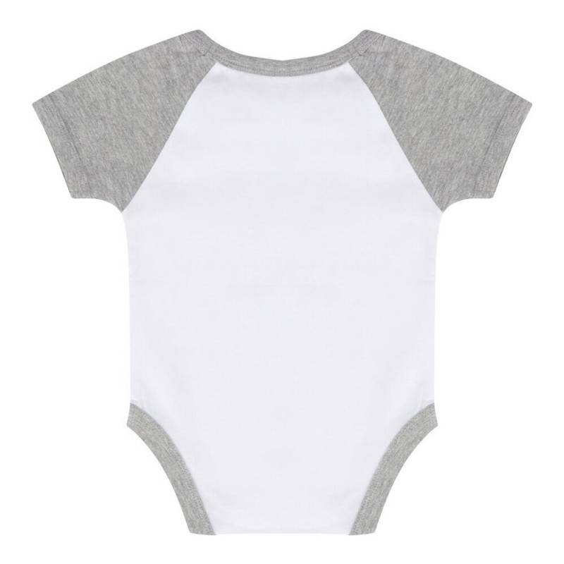 Body bébé baseball manches courtes à boutons-pression, 160 g/m²