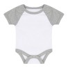 Body bébé baseball manches courtes à boutons-pression, 160 g/m²