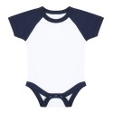 Body bébé baseball manches courtes à boutons-pression, 160 g/m²