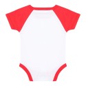 Body bébé baseball manches courtes à boutons-pression, 160 g/m²