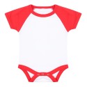 Body bébé baseball manches courtes à boutons-pression, 160 g/m²