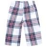 Pantalon bébé tartan confortable en coton, taille élastiquée