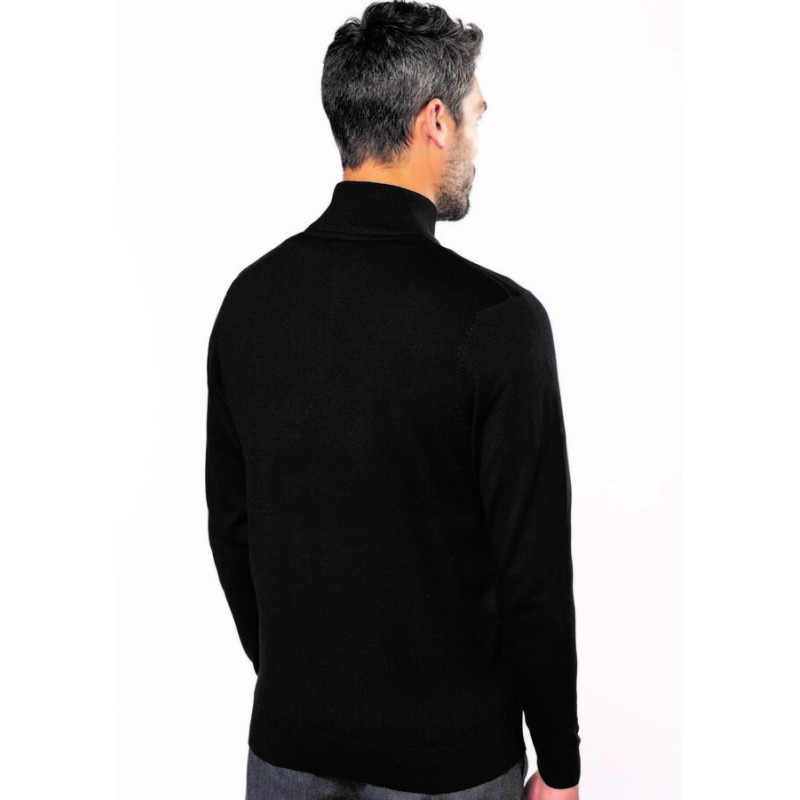 Pull ajusté avec col cheminé 1/4 zip, 290 g/m²