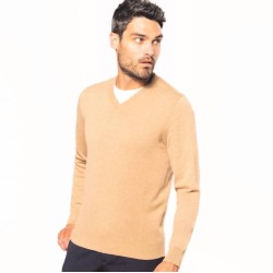 Pull-over premium  col V élégant et confortable, 330 g/m²