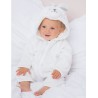 Combinaison lapin ultra douce pour bébé à capuche, 160 g/m²