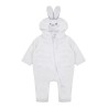 Combinaison lapin ultra douce pour bébé à capuche, 160 g/m²