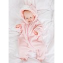 Combinaison lapin ultra douce pour bébé à capuche, 160 g/m²