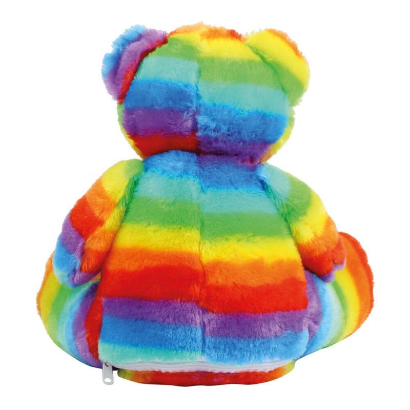 Peluche zippée Ours multicolore pour bébé, conforme norme EN71