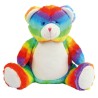 Peluche zippée Ours multicolore pour bébé, conforme norme EN71