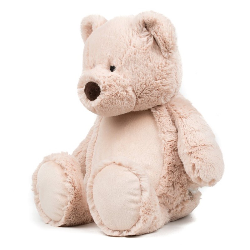 Peluche zippée Ours pour bébé, conforme norme EN71