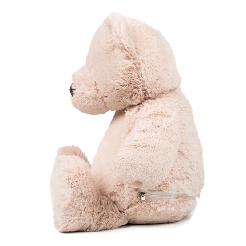 Peluche zippée Ours pour bébé, conforme norme EN71