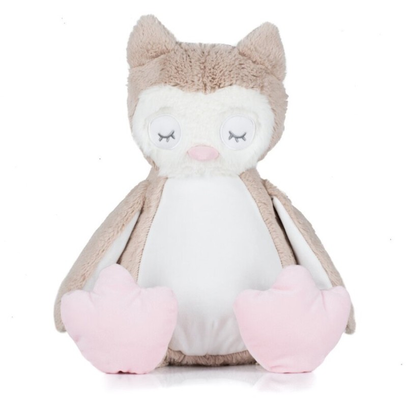 Peluche zippée Chouette pour bébé, conforme norme EN71