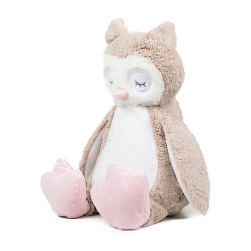 Peluche zippée Chouette pour bébé, conforme norme EN71