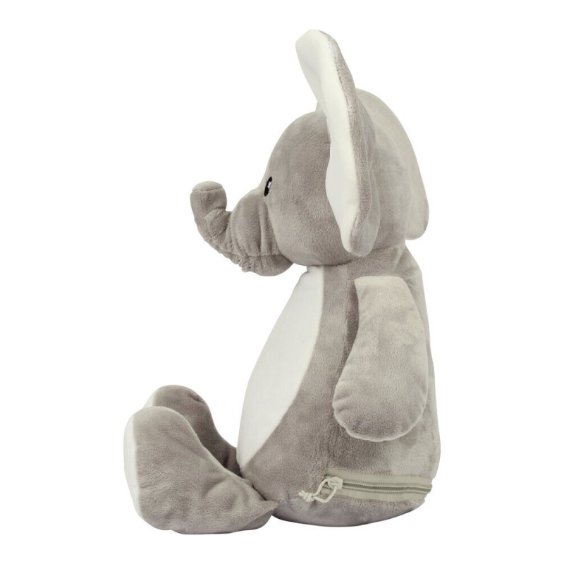 Peluche zippée Éléphant pour bébé, conforme norme EN71