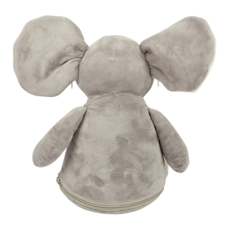 Peluche zippée Éléphant pour bébé, conforme norme EN71