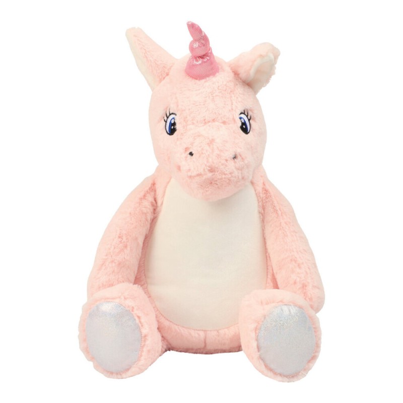 Peluche zippée Licorne avec corne pour bébé, conforme norme EN71