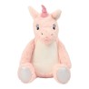 Peluche zippée Licorne avec corne pour bébé, conforme norme EN71