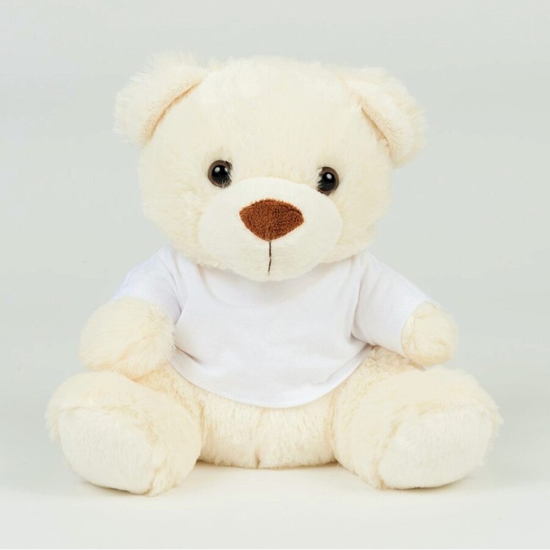 Peluche Ours avec t-shirt pour bébé, conforme norme EN71