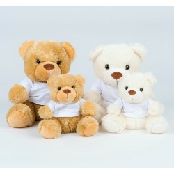 Peluche Ours avec t-shirt pour bébé, conforme norme EN71