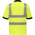 Polo fluo de sécurité manches courtes avec bandes réfléchissantes