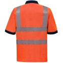 Polo fluo de sécurité manches courtes avec bandes réfléchissantes
