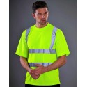 T-shirt de sécurité col rond avec bandes réfléchissantes