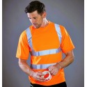 T-shirt de sécurité col rond avec bandes réfléchissantes