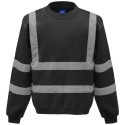 Sweat-shirt de sécurité haute visibilité avec bandes réfléchissantes