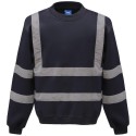 Sweat-shirt de sécurité haute visibilité avec bandes réfléchissantes