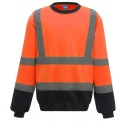 Sweat-shirt de sécurité haute visibilité avec bandes réfléchissantes