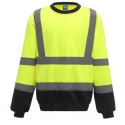 Sweat-shirt de sécurité haute visibilité avec bandes réfléchissantes