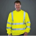 Sweat-shirt de sécurité haute visibilité avec bandes réfléchissantes