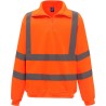 Sweat-shirt de sécurité Hi-Vis, col en zip et bandes réfléchissantes