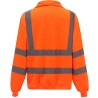 Sweat-shirt de sécurité Hi-Vis, col en zip et bandes réfléchissantes