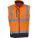 Bodywarmer de sécurité imperméable Haute Visibilité, 340 g/m²