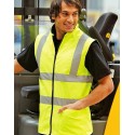 Bodywarmer de sécurité Hi-Vis réversible avec intérieur polaire chaud